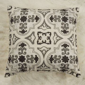 Lush & Beyond Embroidered Cushion Cover Slub2