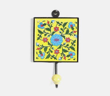 Ceramic Coat Hook - Large (Yellow)