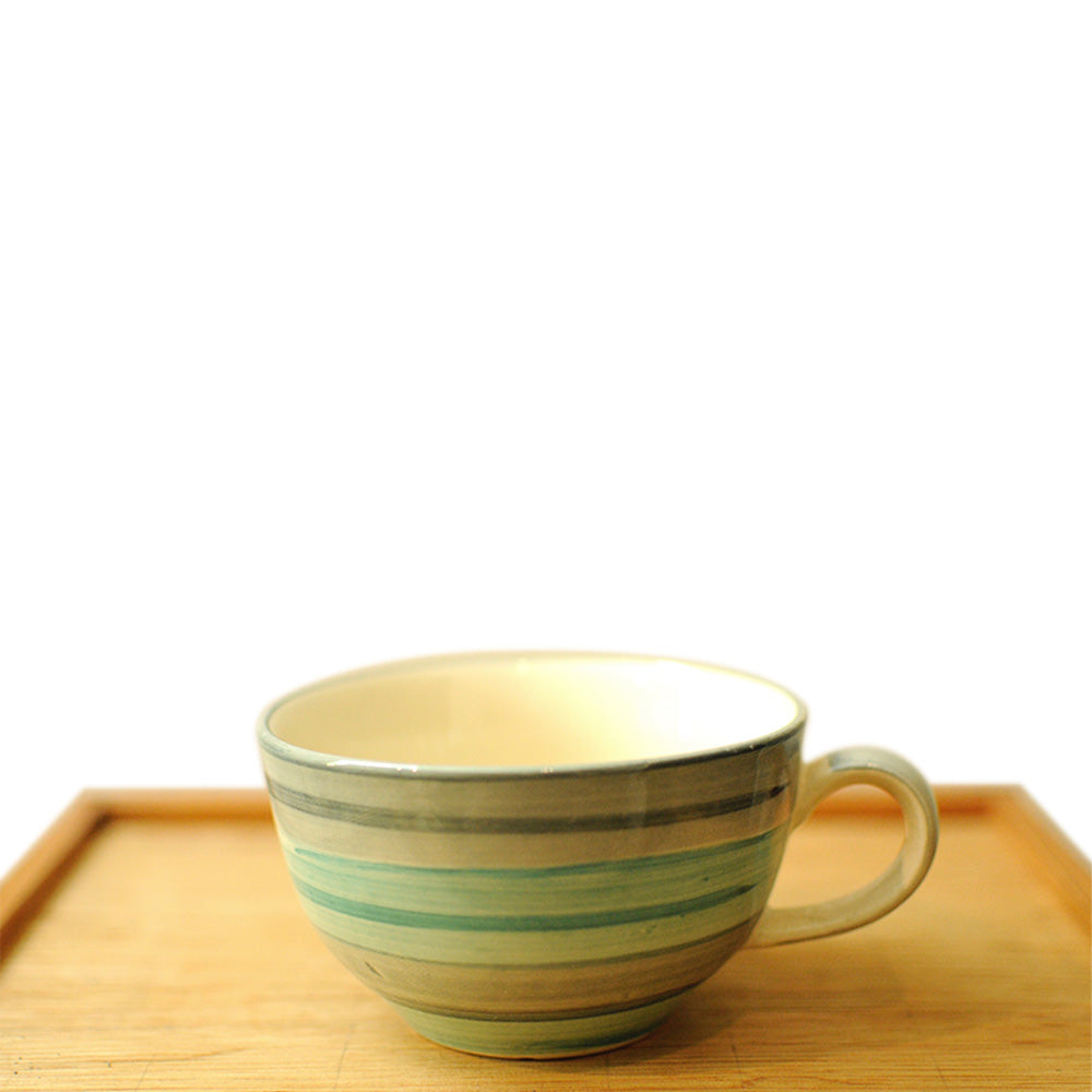 Grey And Teal Cappuccino Cup