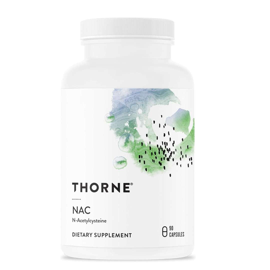 THORNE NAC - N-Acetylcysteine - 500mg - Supports Respiratory Health and Immune Function; Promotes Liver and Kidney Detox - 90 Capsules