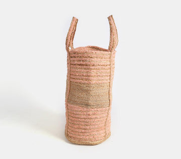 Recycled Rag And Jute Laundry Basket