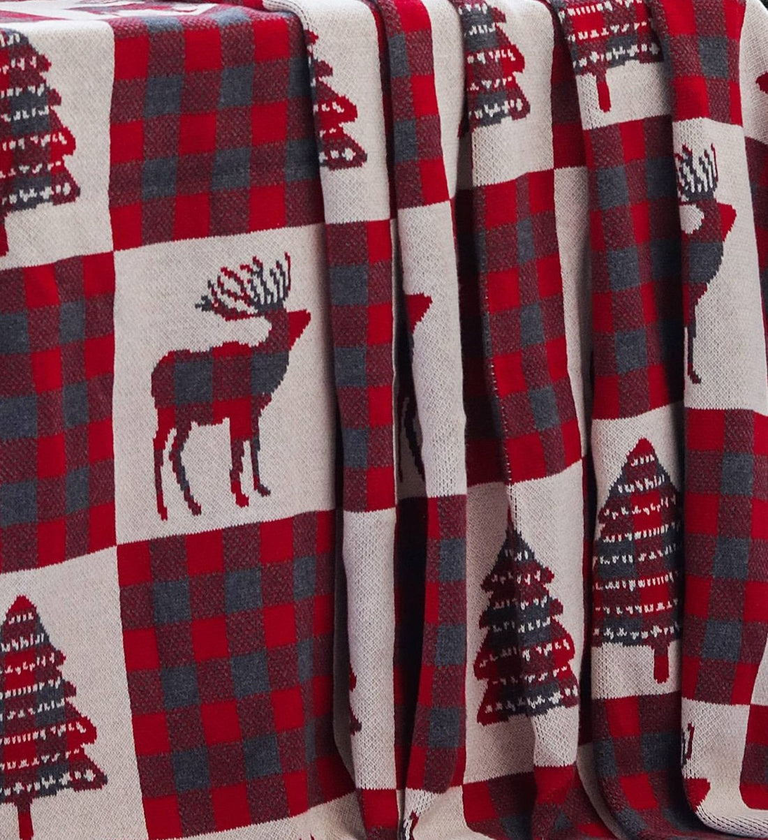 Reindeer On The Way AC Throw Blanket