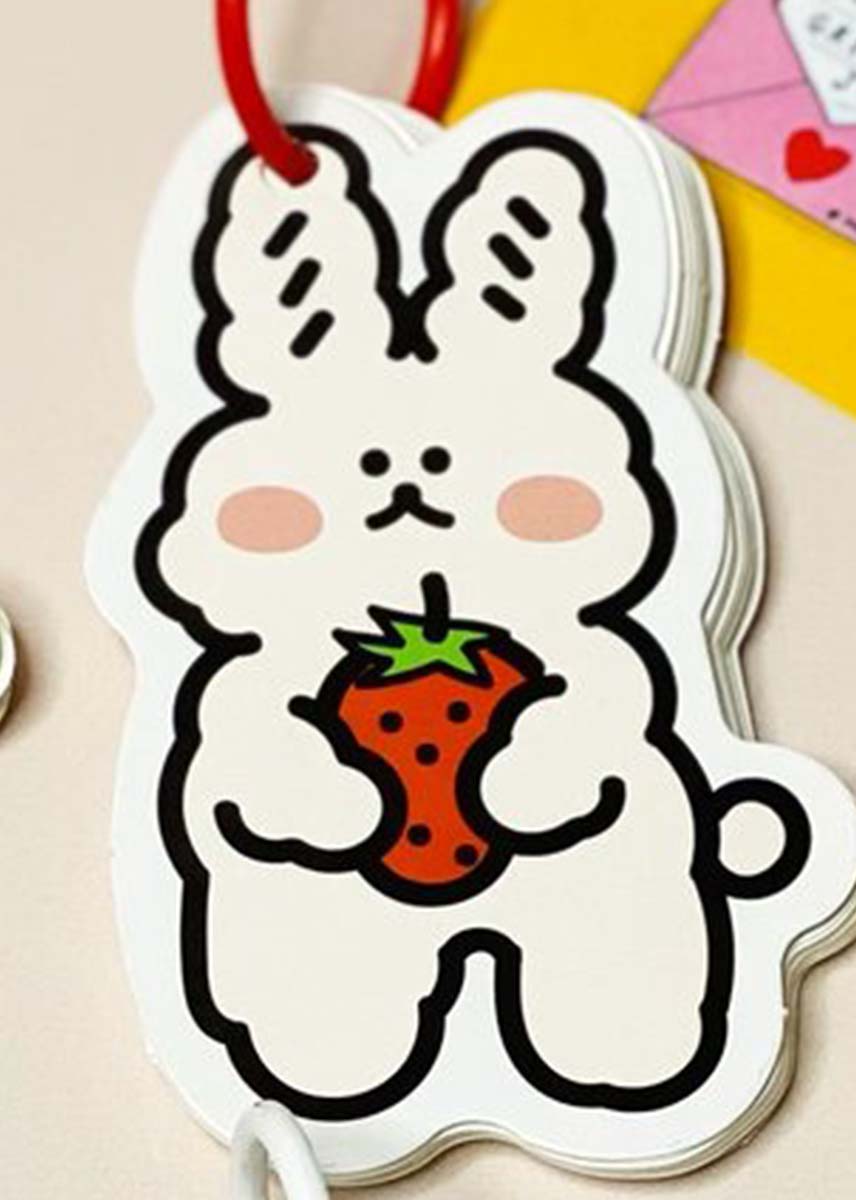 Cute Memopad White Bunny