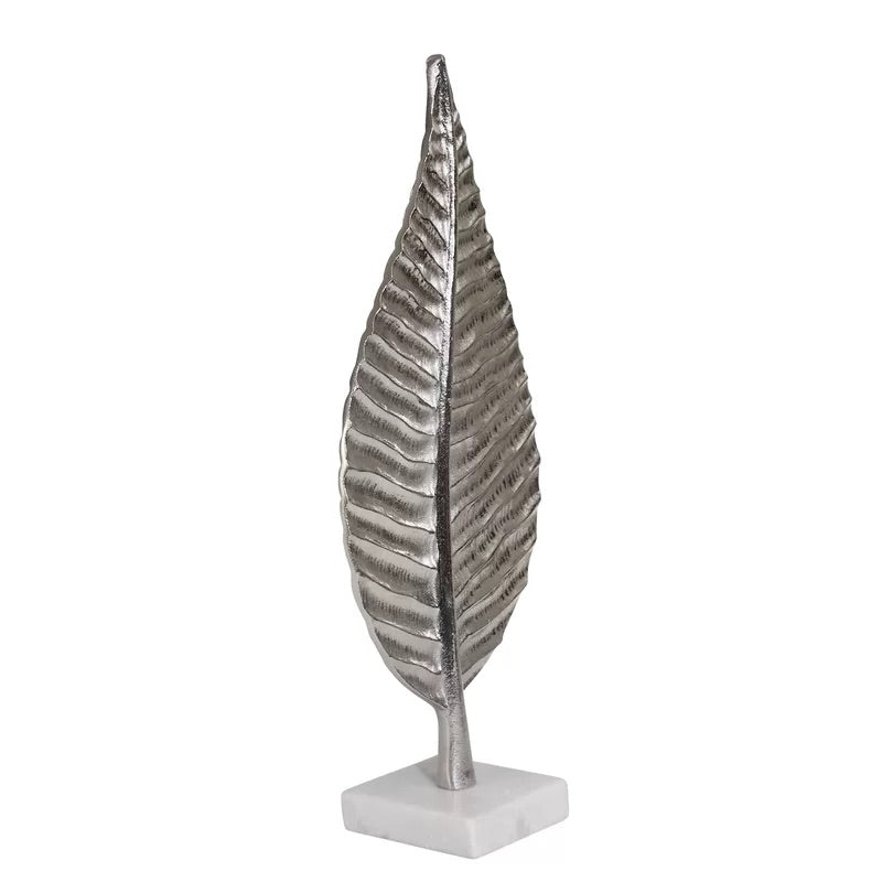 Aluminium Decor Leaf With Marble Base