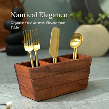 Wooden Cutlery Caddy