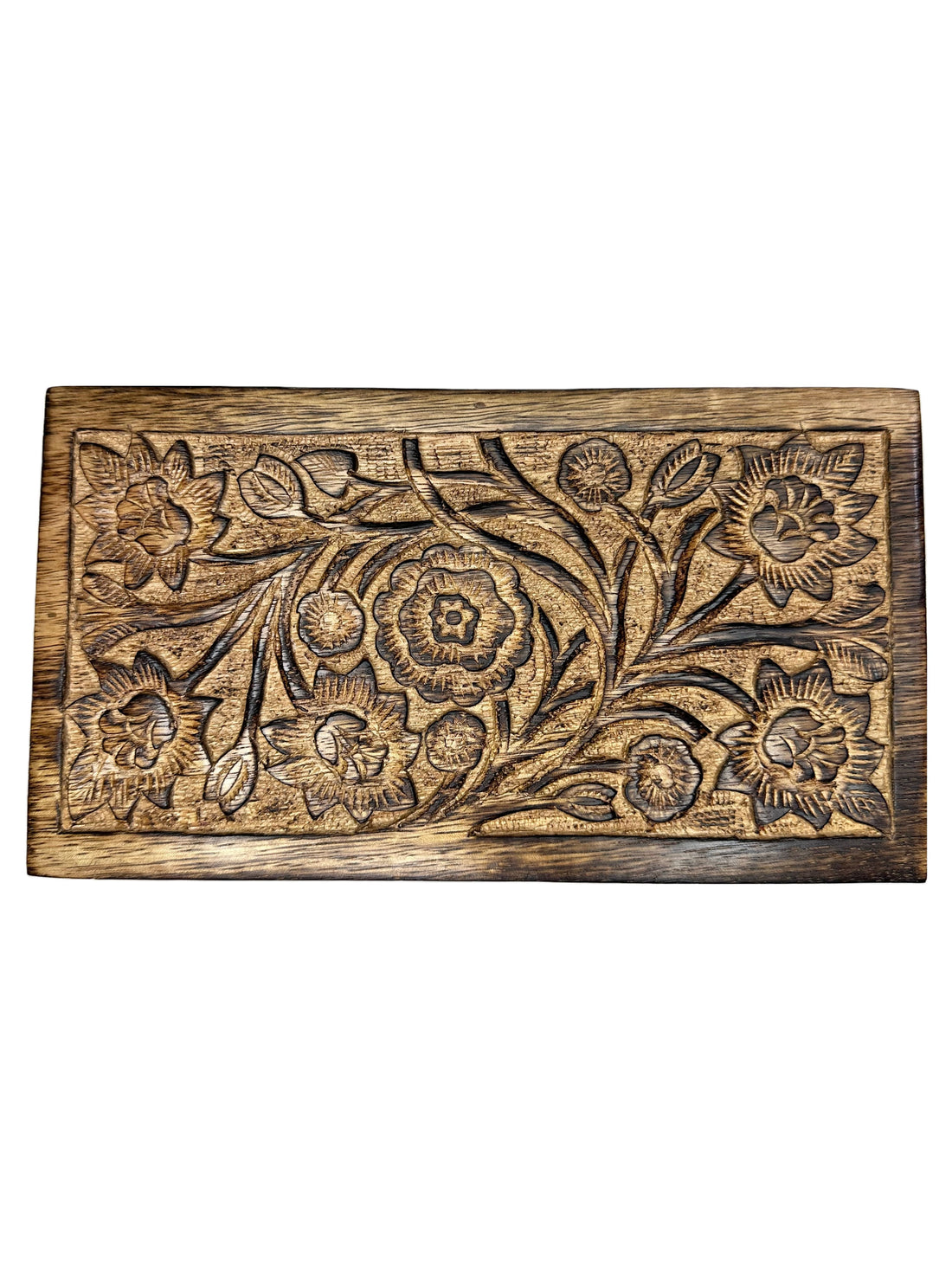 Hand Carved Blossoms Design Box