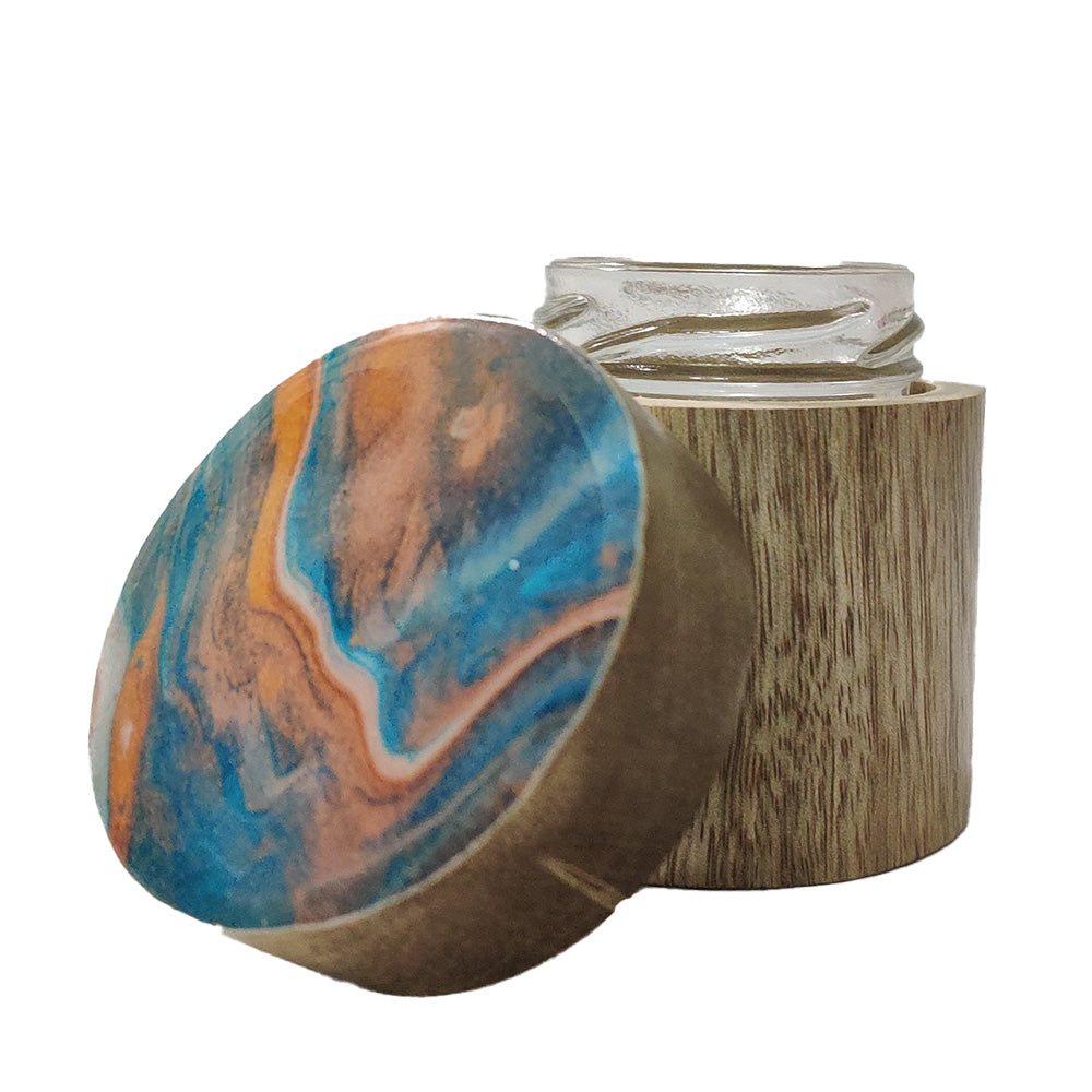 Glass Jar Covered In Wood- 45 Ml