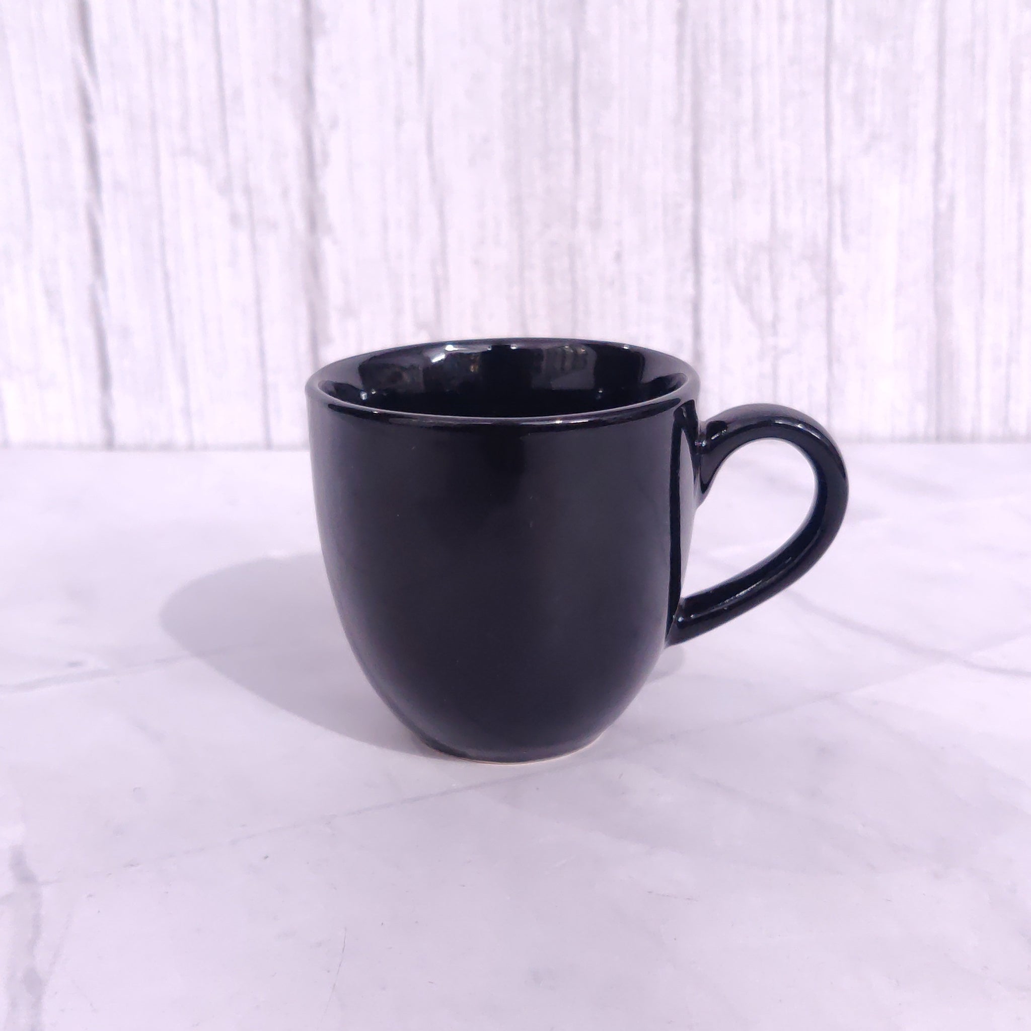 Black Handmade Ceramic Tea Cup For Kitchen And Restaurants