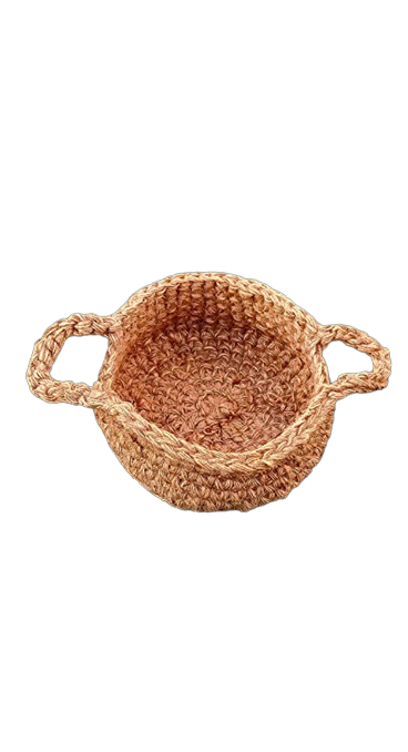 Crochet Double Handle Basket (small)