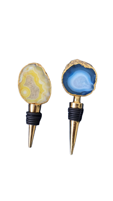 Agate Bottle Stopper (assorted Colours)