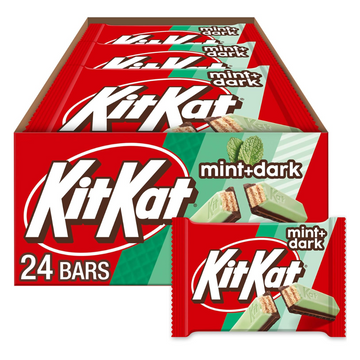 KIT KAT DUOS Dark Chocolate Mint Wafer Candy Bars, 1.5 oz (24 Count)