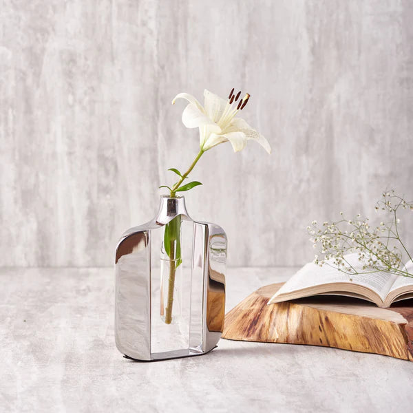 Nickel Plated Test Tube Flower Vase