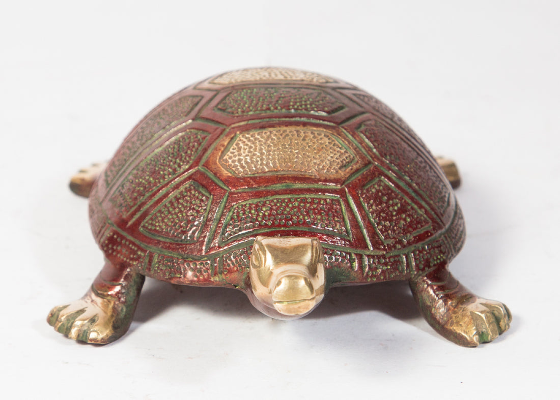 Handmade Turtle Brass Sculpture