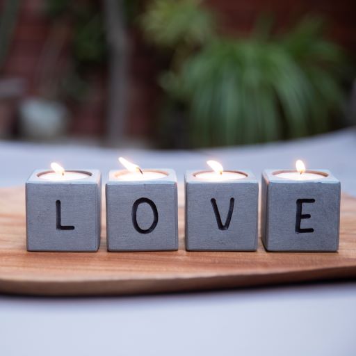 Love And Live Tea Light Holder