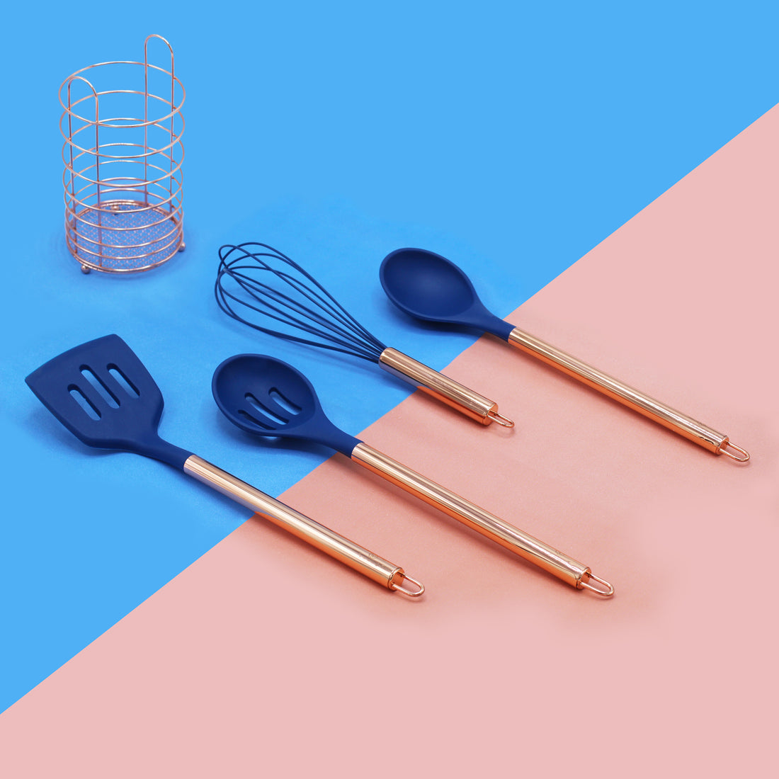 5 Piece Non-stick Silicone Cooking Utensils Set