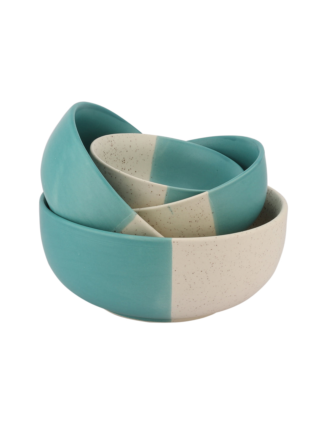 Blue Tone Ceramic Mixing Bowls (set Of 4)