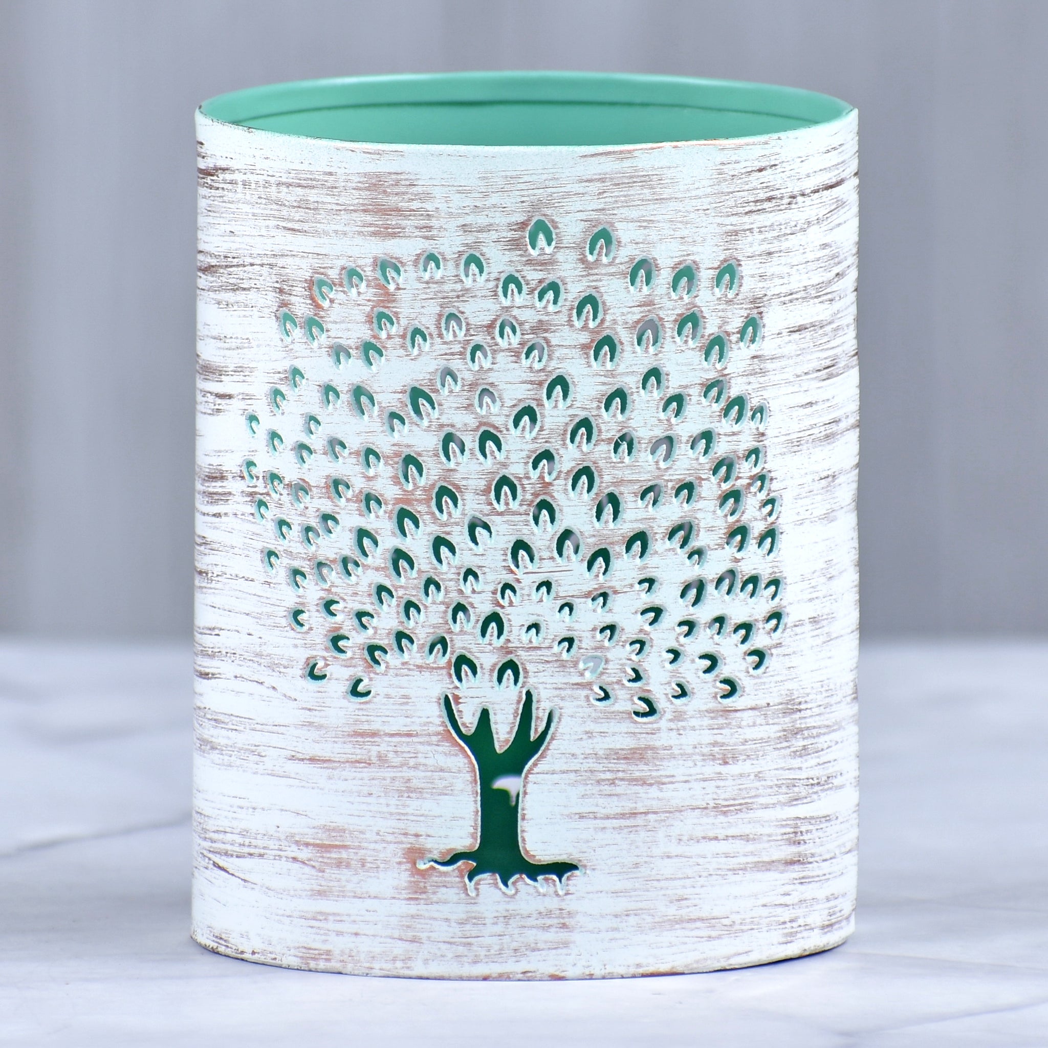 Tree Of Life Etching Votive T-Light Holder