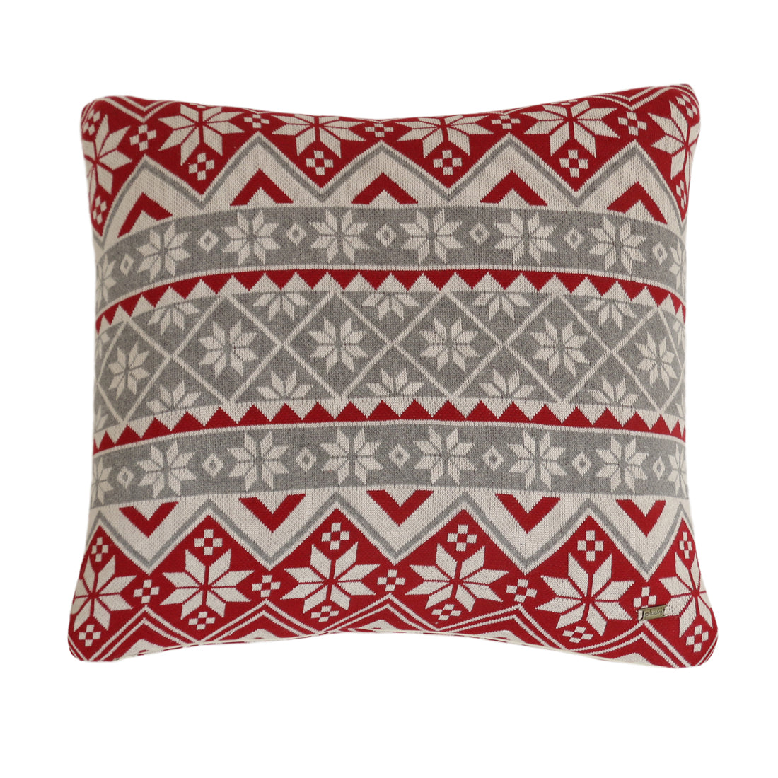 Snowflakes Cotton Knitted Cushion Cover