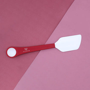 Silicon Double Hand Spoon Spatula Red White (1pc)