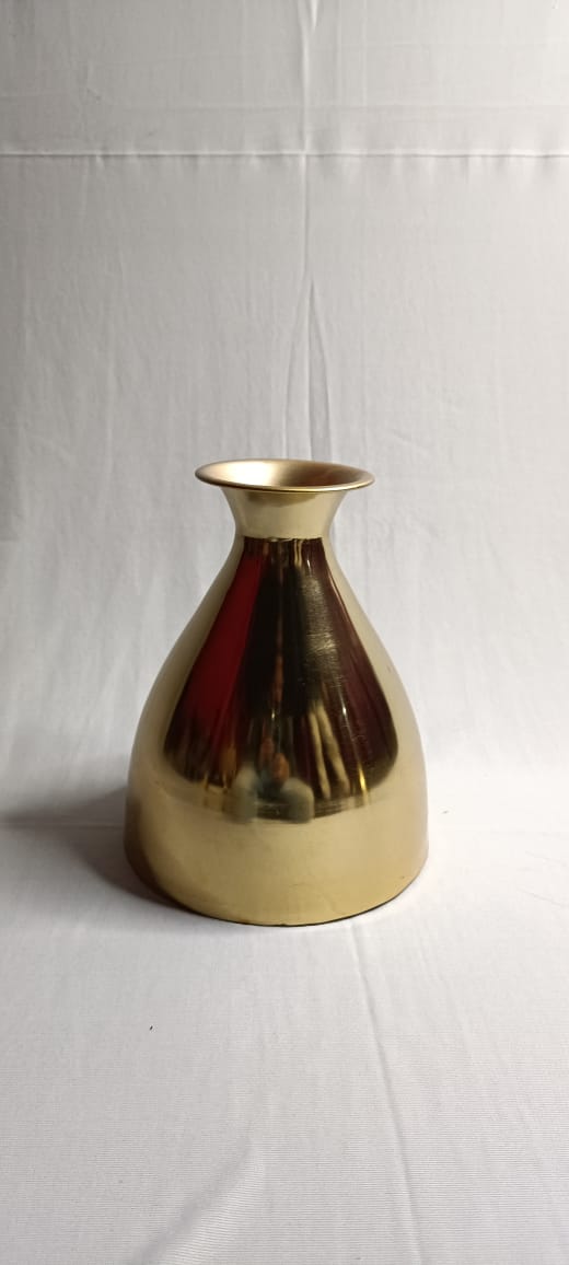 Golden Metallic Drop Vase