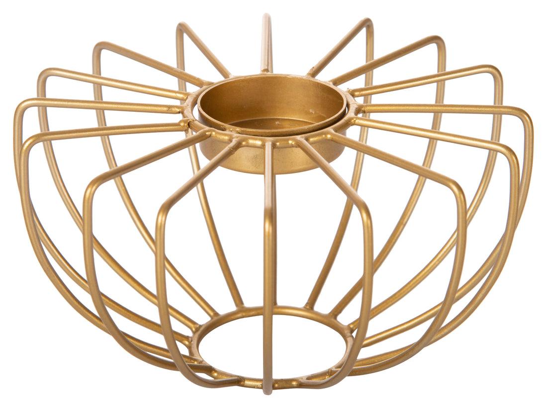 Tea Light Holder Wire Gold