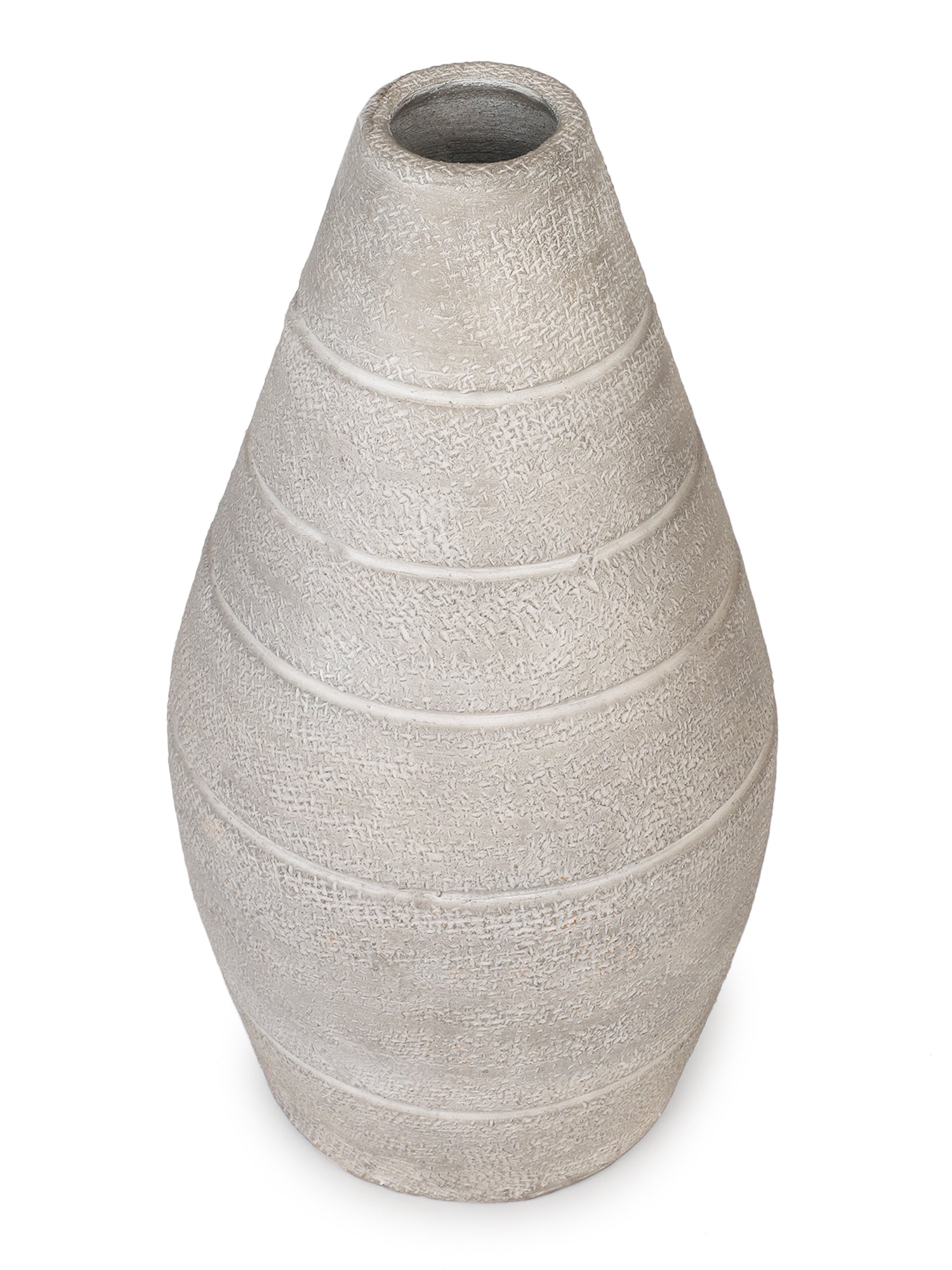 Grey Flower Vase With Lines