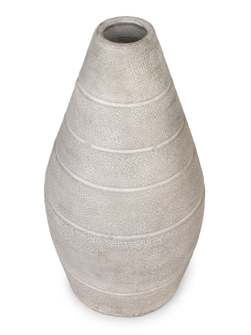 Grey Flower Vase With Lines