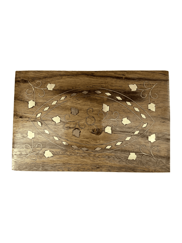 Brass Inlay Leaves Design Box