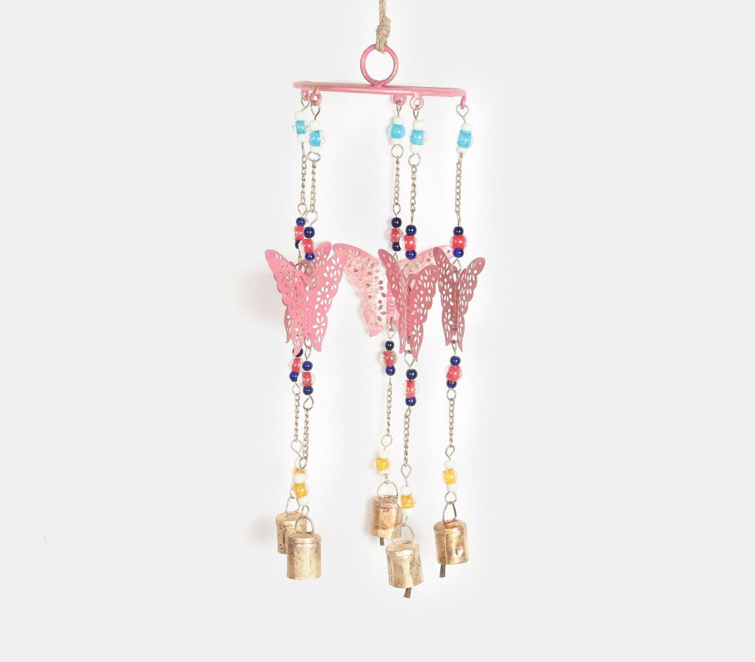 Butterfly Hanging With Multicolor Beads