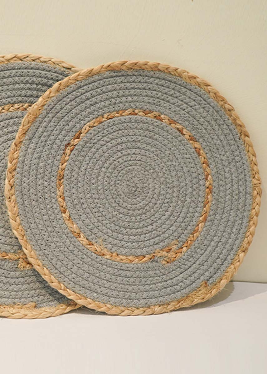 Cotton And Jute Placemat - Set Of 2