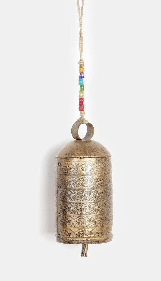 Handmade Medium Bell Hanging With Beads