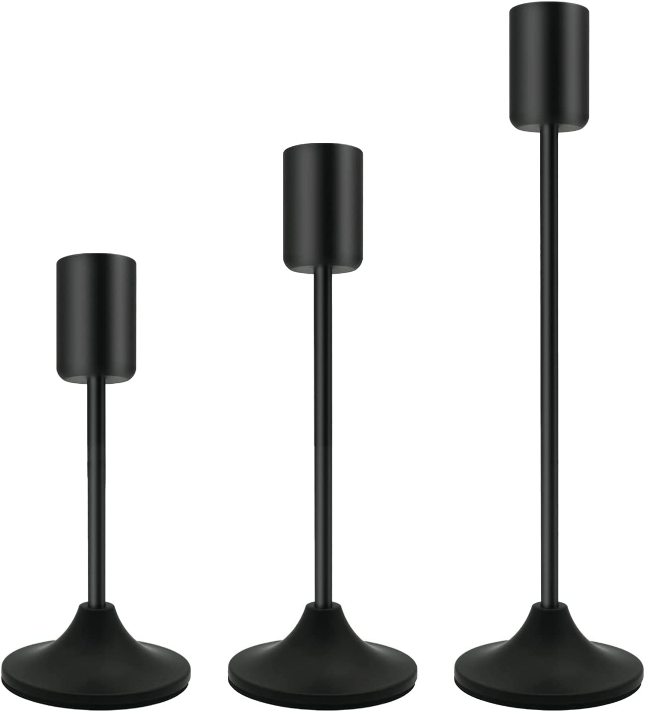 Black Candlestick Holders Set Of 3 Candle Holders