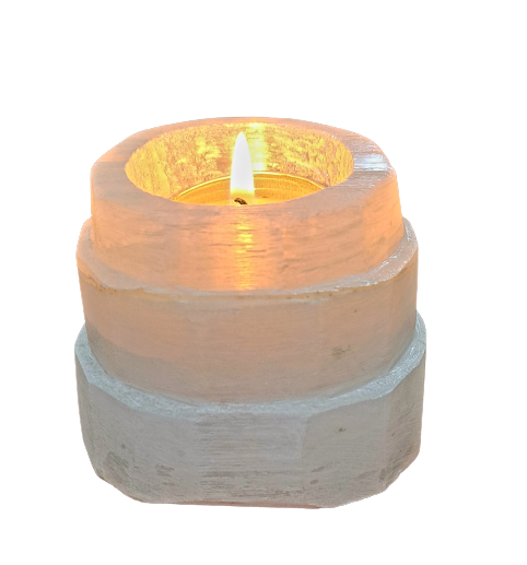 Selenite Tea Light Holder