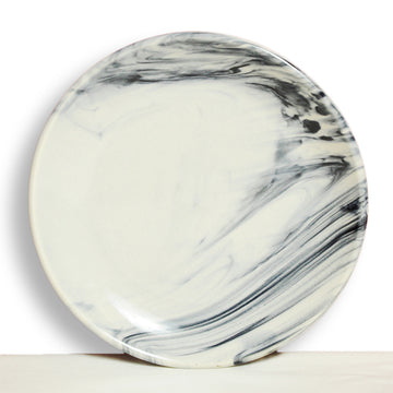 White And Blue Marble Side Plate