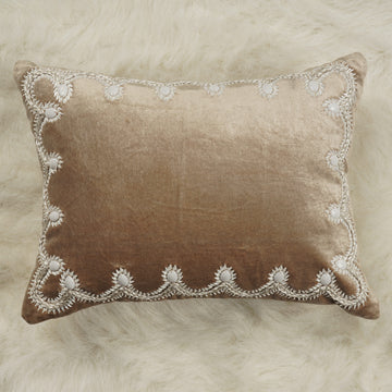 Lush & Beyond Embroidered Cushion Cover Velvet35